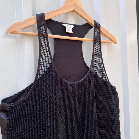 Ariat Blouse Black Mesh Silk Racerback Womens Sleeveless Large L - Picture 4 of 9